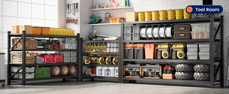 Yizosh 79" W Metal Garage Storage Shelves,Heavy Duty Adjustable Steel Organization Shelving,Utility Rack Shelf,48" W x 24" D x 69" H for Basement,Warehouse,Industrial Yizosh 79" W Metal Garage Storage Shelves,Heavy Duty Adjustable Steel Organization Shelving,Utility Rack Shelf,48" W x 24" D x 69" H for Basement,Warehouse,Industrial