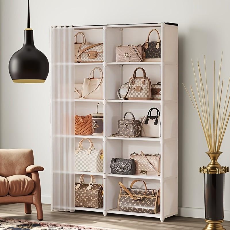 Home Dust-Proof Simple Fabric Wardrobe, Classic and Design, Integrated Dust Curtain, Moisture and Dust Protection, Space-Saving Storage Cabinet, Clothes Storage