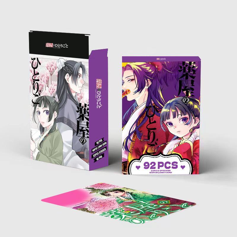 92pcs The Apothecary Diaries Cards Anime Lomo Card Small Card Games with Postcards Message Photo Gift Collection Cards Toy Gift
