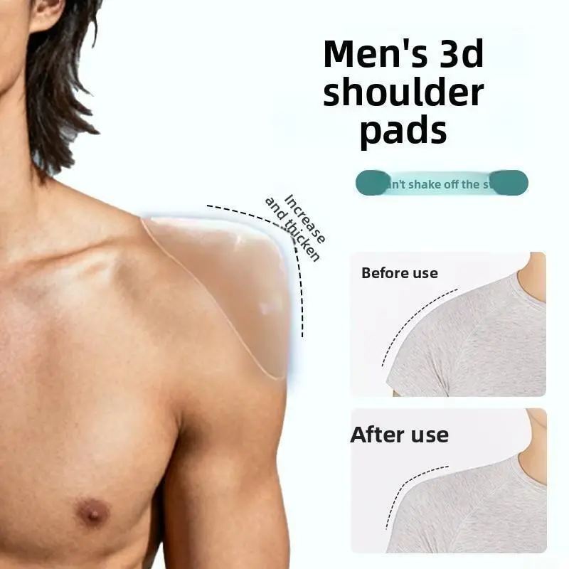 Men's Thick Silicone Shoulder Pads - Instant Broad Shoulder Booster, Smart Leather Luggage Tag with Tracker, Silicone Pad, Luggage Tags, Travel, Durable Travel Accessory, Travel Accessories