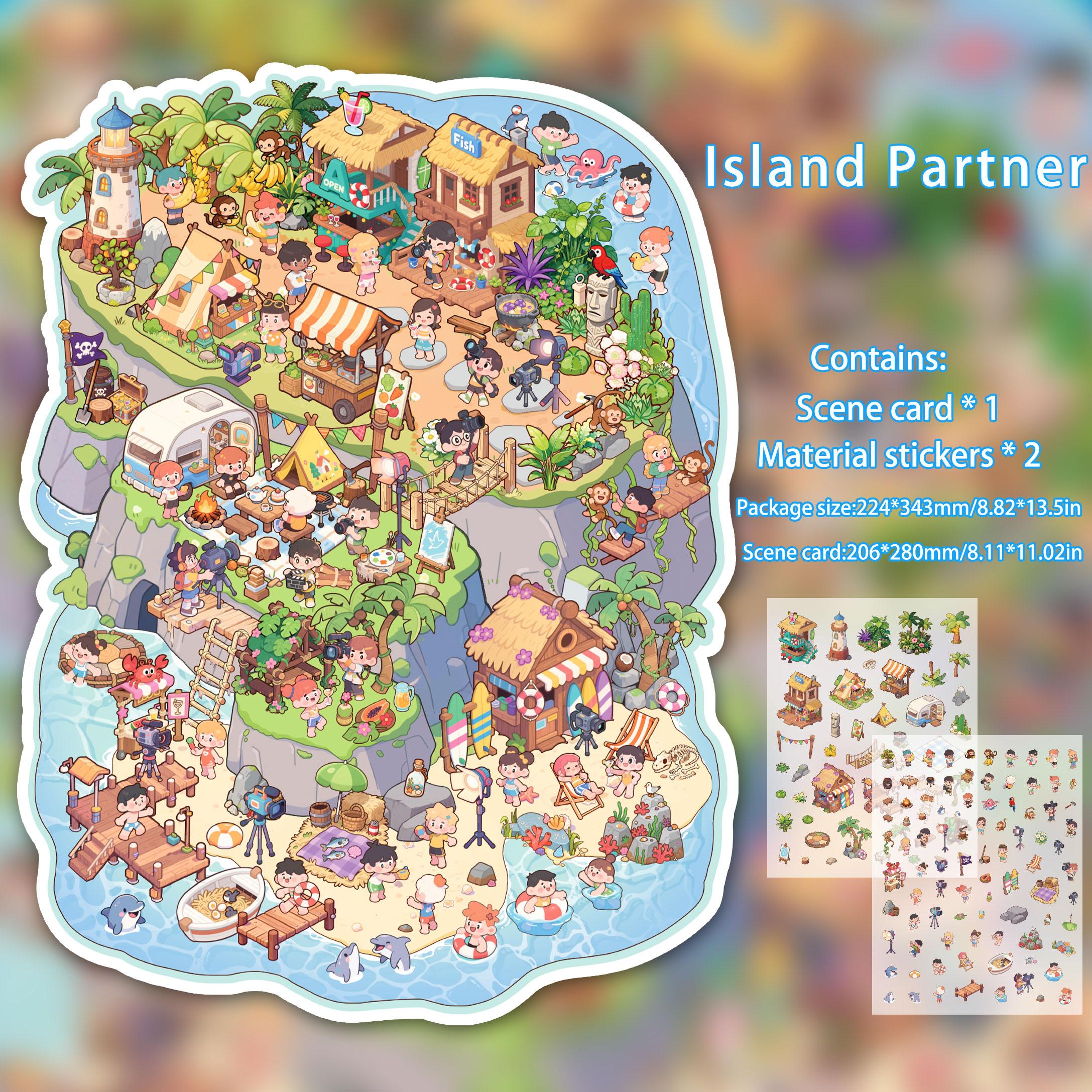 Large DIY Scene Stickers, Fun TV Show Battle Stickers, Stress Relief 3D House Stickers, Cute Educational Journal Stickers