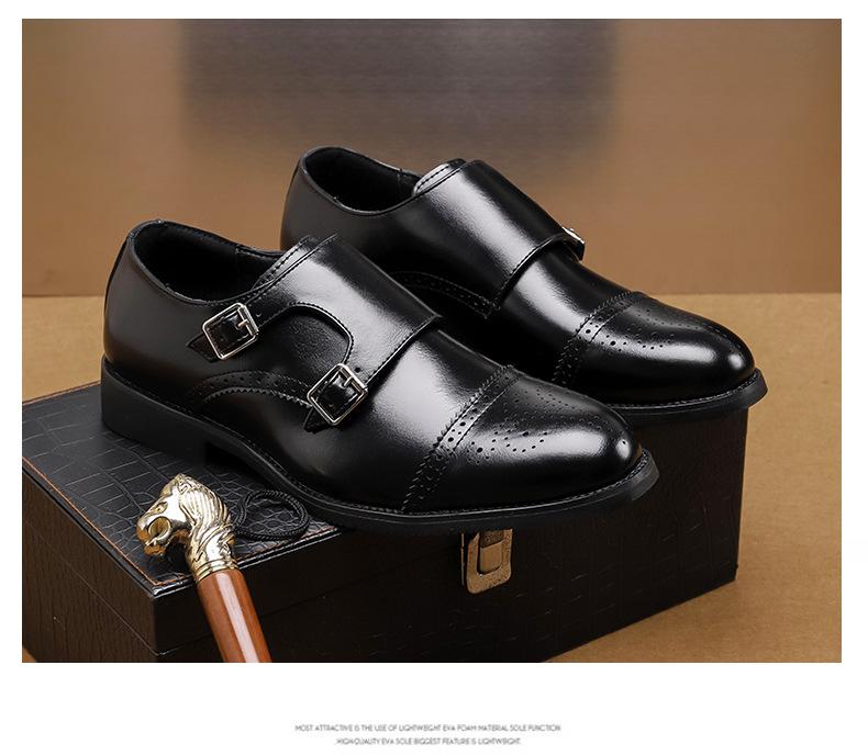 Bdhjydb Slip-on Pointed-toe Casual Men's Dress Shoes, Low-top Buckle Loafers, Stylish Designer Shoes