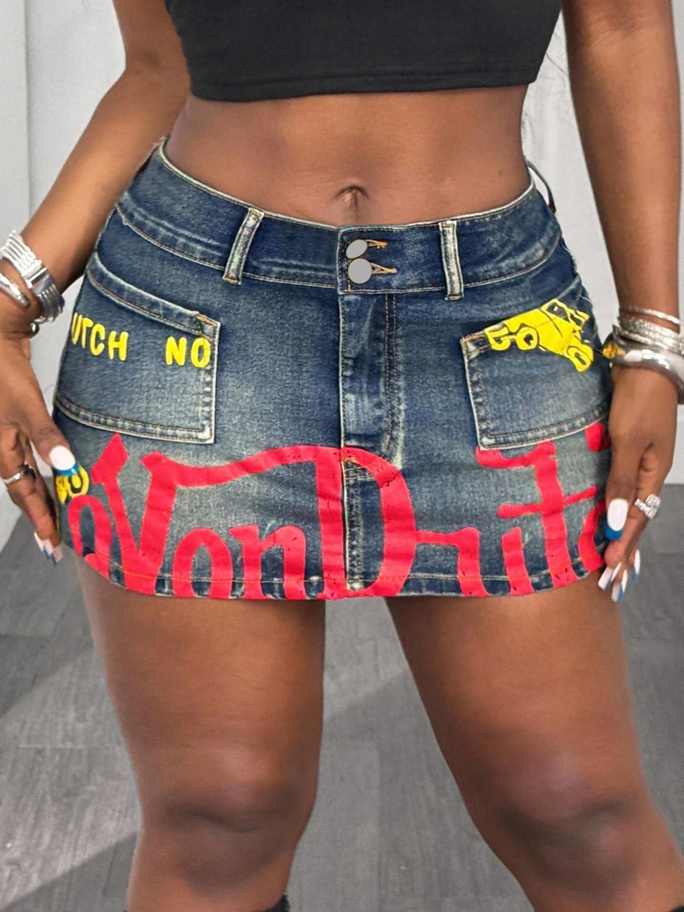 Women's High Waist Denim Short Skirt, Elegant Slim-Fitting Summer Fashion, Comfortable Elastic Trendy Women's Skirt, High Waist Skirts