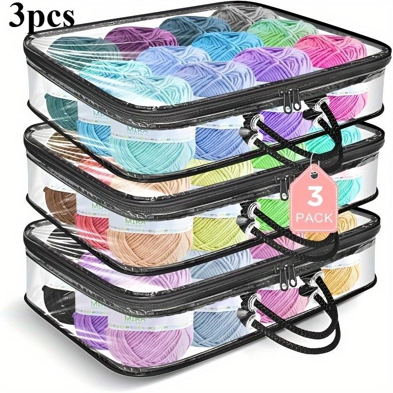 Large Capacity Thick Yarn Storage Bags, Perfect Closet Organizer, PVC Durable, Space-Saving, for Yarn, Toys, Blankets, Seasonal Items, Sewing Supplies