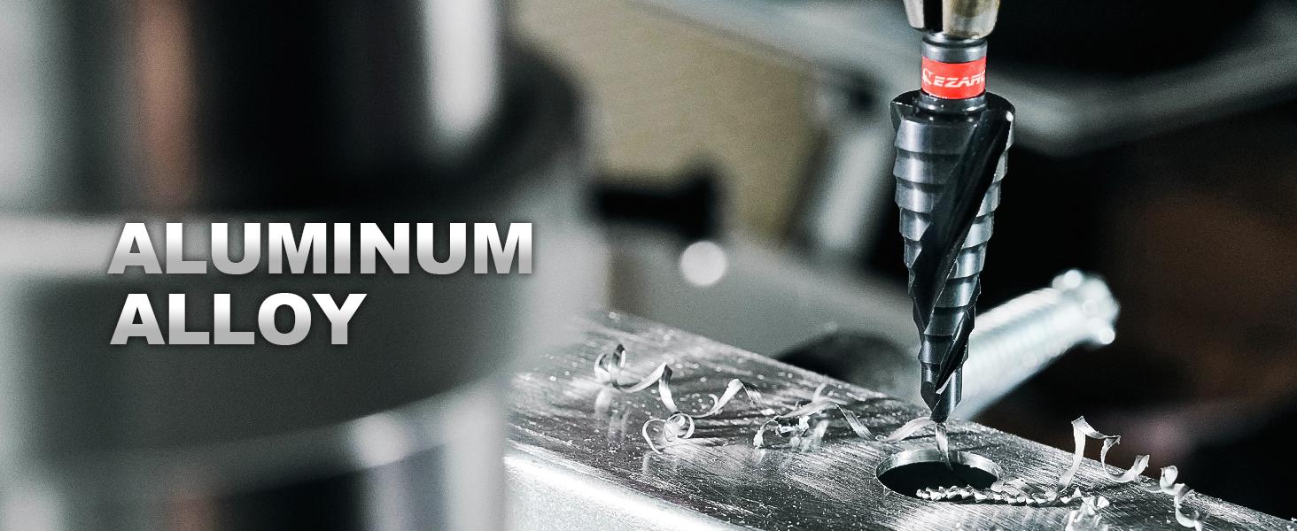 EZARC Wear-Resistant AlTiN Coated Step Drill Bit Set, 1/4" Hex Shank for Metal, Stainless Steel, Aluminum, Plastic Cutting Heavy Duty, FathersDayGift