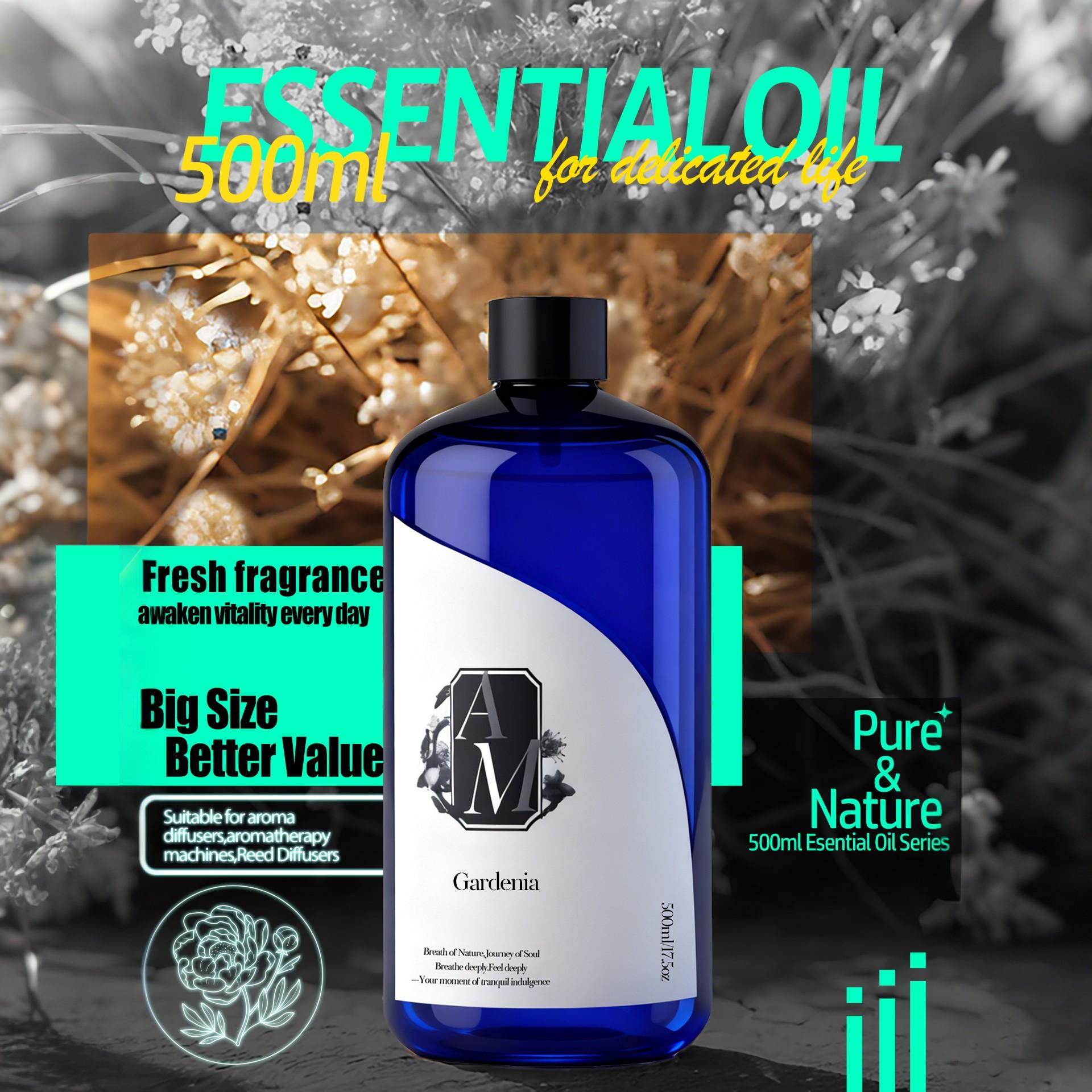 Shangri-La Scented 500ML Water-Based Aromatherapy Essential Oil, Reed Diffuser Refill Liquid, Home Indoor Air Freshener, Spa Therapy