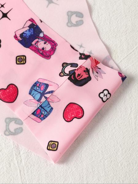 K-Pop Demon Hunte-Women's Seamless Ice Silk Triangle Panties, K-Pop Demon Hunter Print & Simple Solid Colors, Low Waist One Piece Elastic Thin Ladies Underwear Set