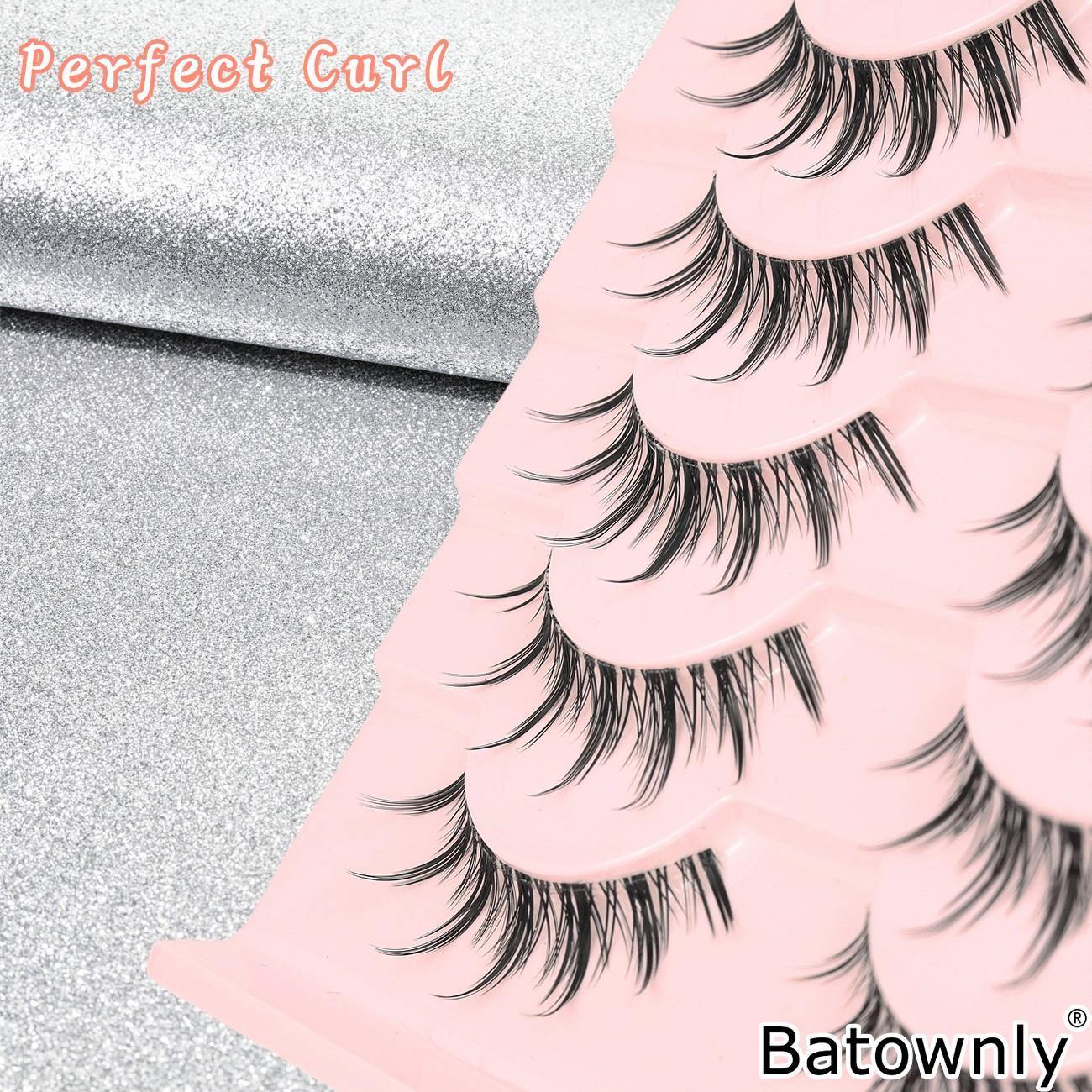 6 Pairs Natural Fluffy False Eyelashes, Pointed Fairy Cluster Design, Long-Lasting Fake Lashes for Daily Use, Perfect for Beginners