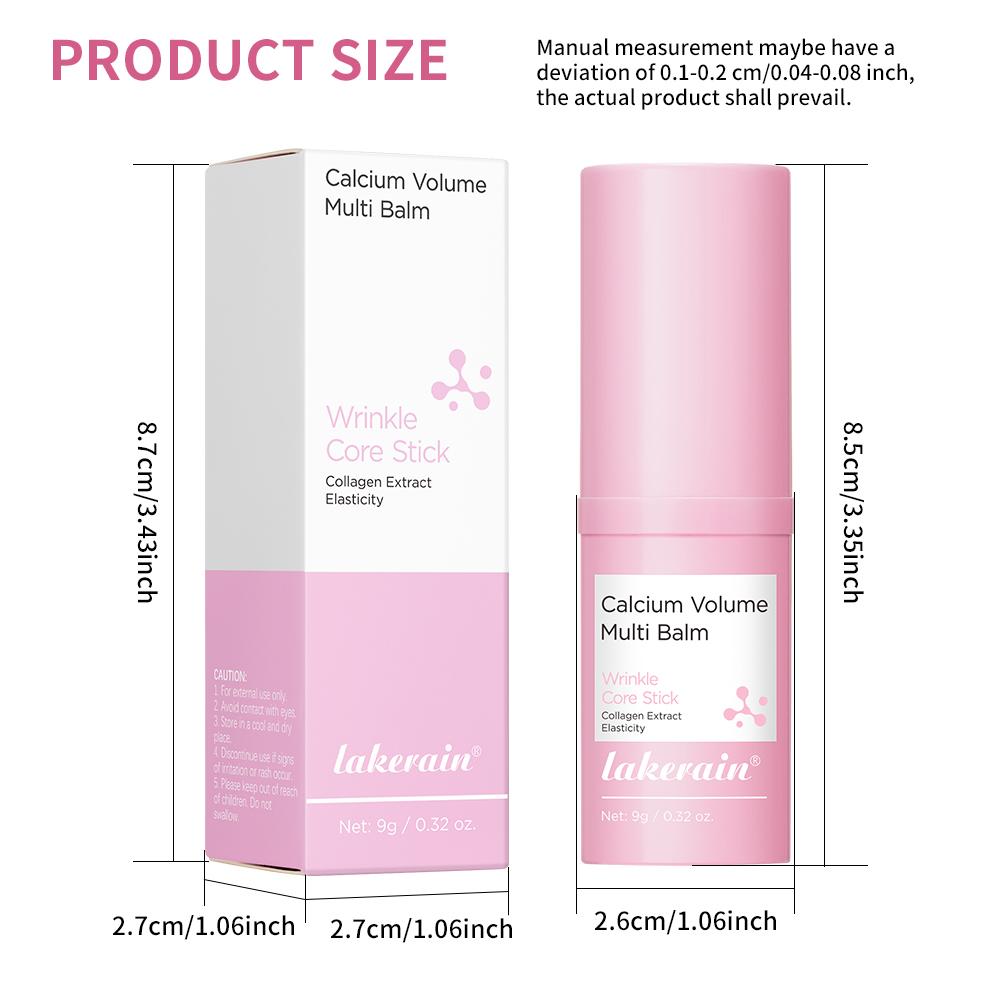 Lakerain Moisturizing Eye Multi Balm, Wrinkle Core Stick with Collagen, Firming Moisturizer Stick, Under Eye Balm, Brightener & Tightener for Improving Fine Lines Dark Circles and Puffiness, Non-Greasy, Lightweight, Skin Care, Eye Care Routine