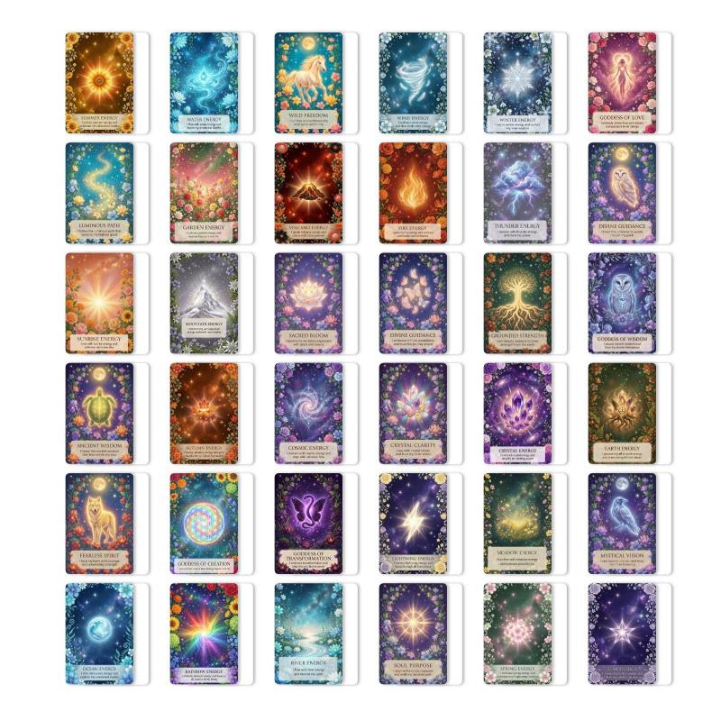 New 36-sheet Mysterious Natural Healing Dark Card for Spiritual and Spiritual Growth, Positive Energy Gift Text Card