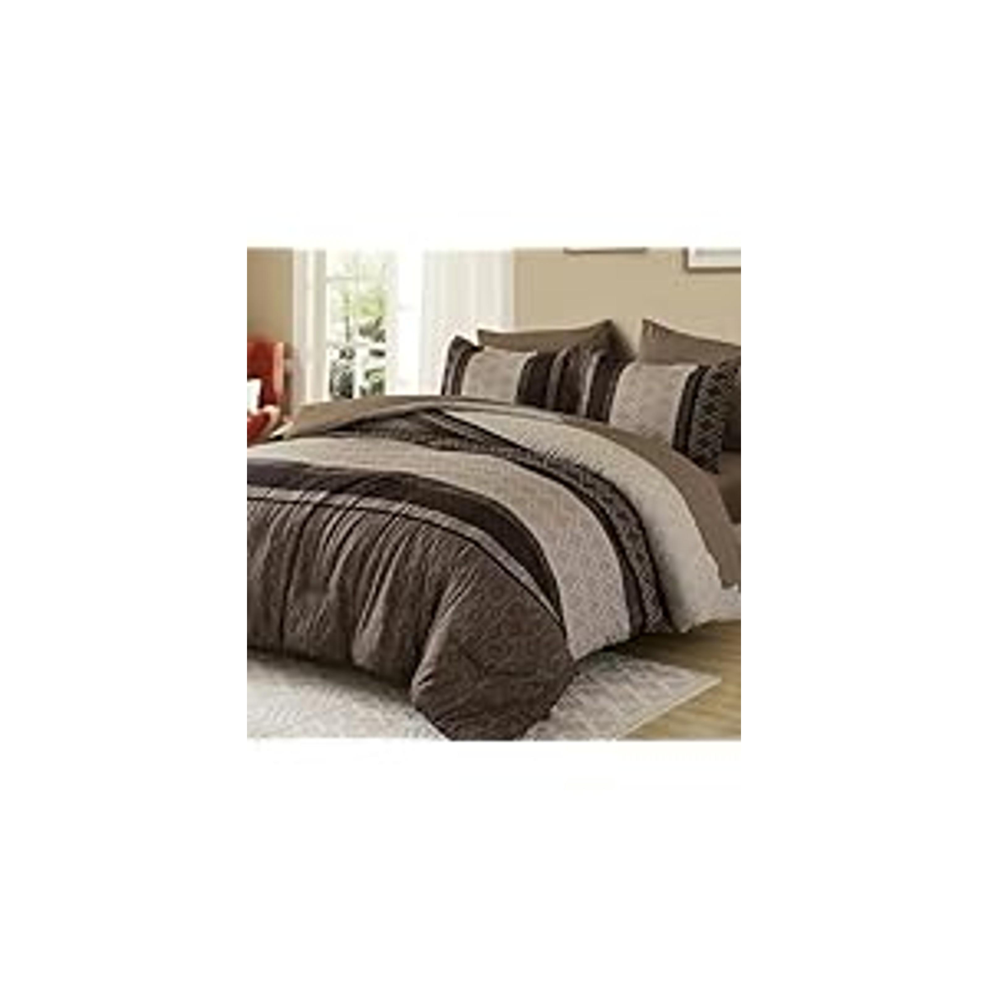 Boho Comforter Set Queen Size 8 Piece Bed in a Bag Bohemian Striped Bedding Quilt Set Aqua Paisley Floral Comforter and Sheet Set,Soft Microfiber Complete Bedding Sets for All Season