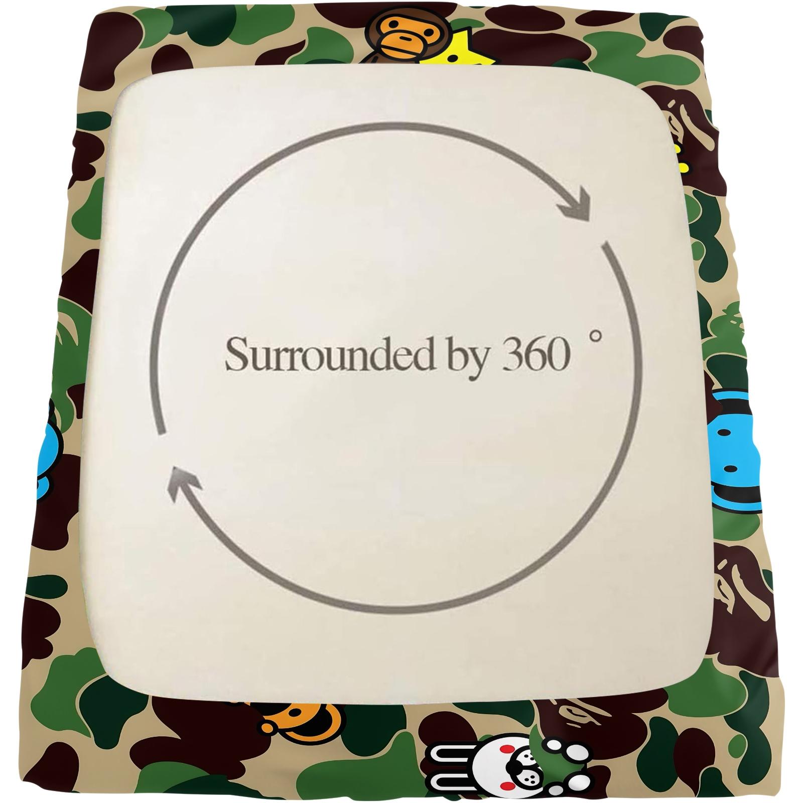 3Pcs Camouflage Cartoon Character Fitted Sheet Set, Playful Military-Inspired Bedding Sheets with Colorful Animals, Durable and Soft Fabric for a Whimsical Bedroom Makeover, Perfect for Kids and Trendy Decor!, No Pillow Core