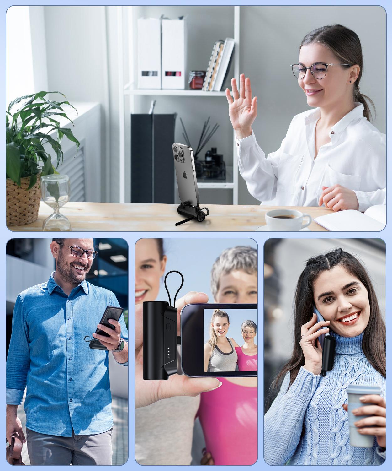 TikTokShopfalldealsforyou 8000mAh Portable Capsule Mobile Power - Mini USB-C Charging with Dual Inputs and 18W Fast Charging - Rechargeable Mobile Power with Stand for On-the-go Use Plug and Play, for Apple, Android,Gift,Springtok TikTokShopfalldealsforyou 8000mAh Portable Capsule Mobile Power - Mini USB-C Charging with Dual Inputs and 18W Fast Charging - Rechargeable Mobile Power with Stand for On-the-go Use Plug and Play, for Apple, Android,Gift,Springtok