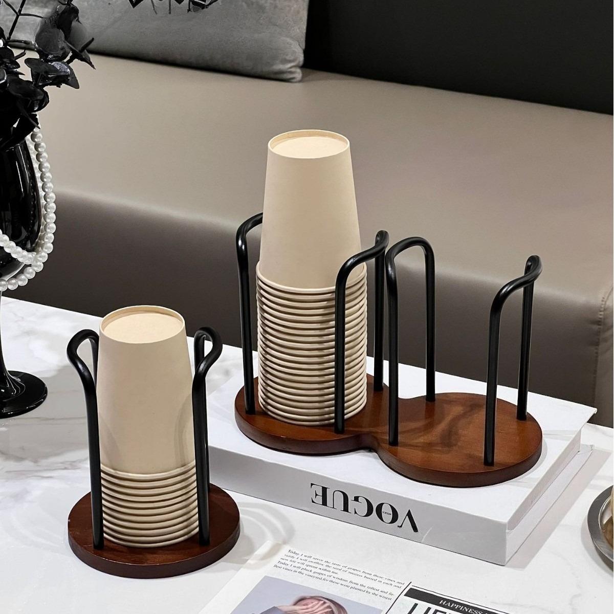 Practical Paper Cup Holder for Home and Coffee Shop, Multi-Functional Dispenser for Disposable Cups, Ideal for Storing Milk Tea and Coffee