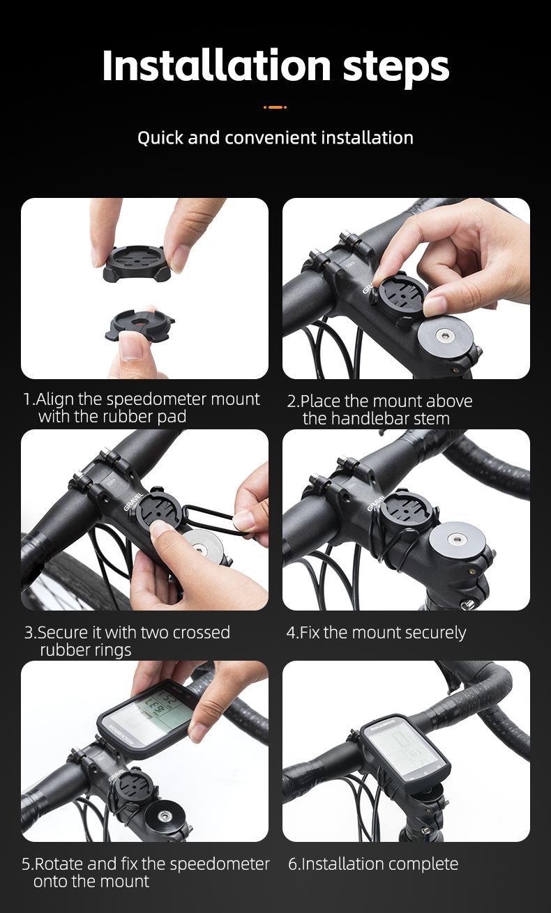 ROCKBROS Bike Computer Wireless Cycling Computers ANT+ Bluetooth Bicycle Computer Mini Speedometer Odometer Waterproof 2.9inch LCD Screen GPS/BDS/Galileo Position System