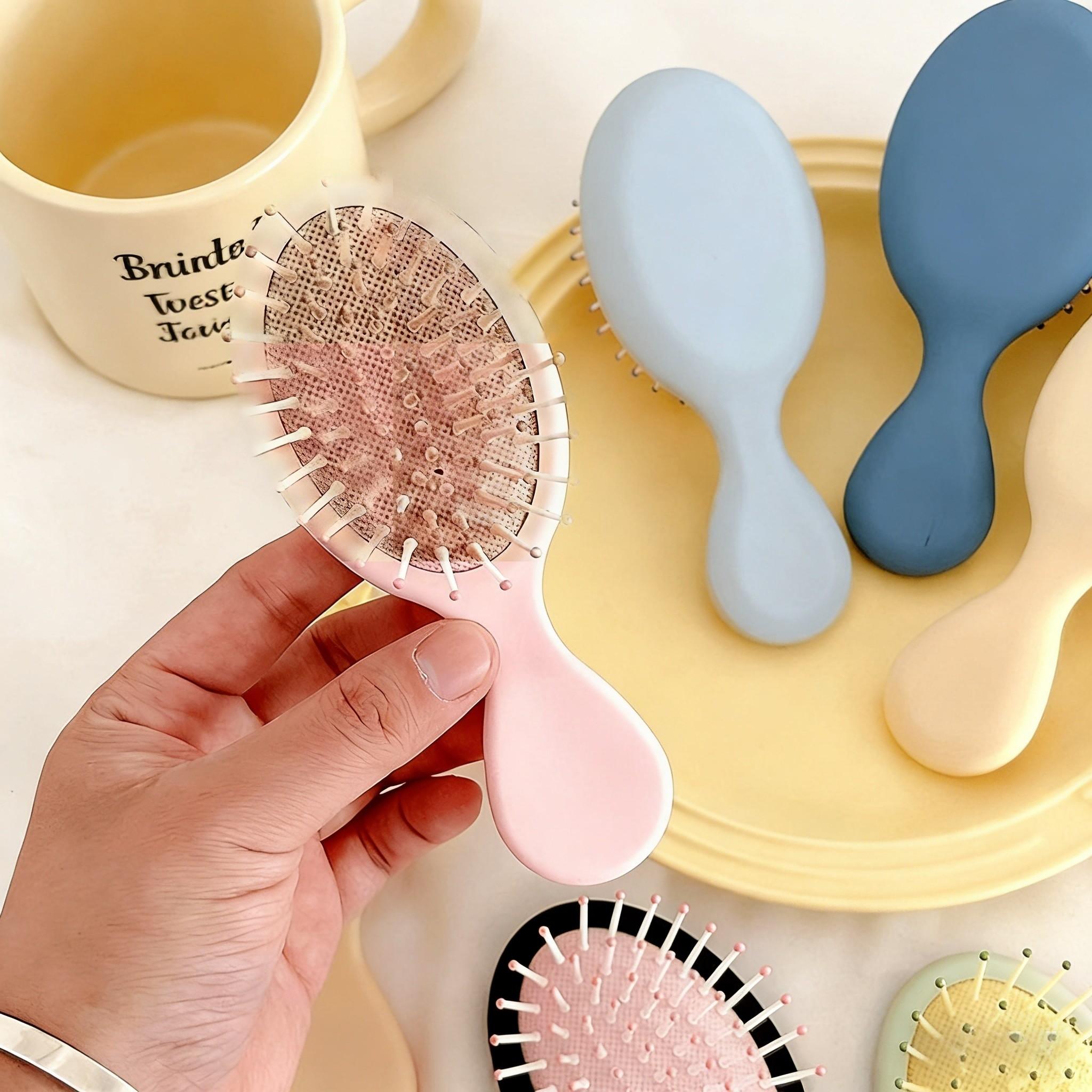 Macaron airbag comb - Women's portable beauty accessory - Compact air cushion massage comb - Household head comb - Small comb