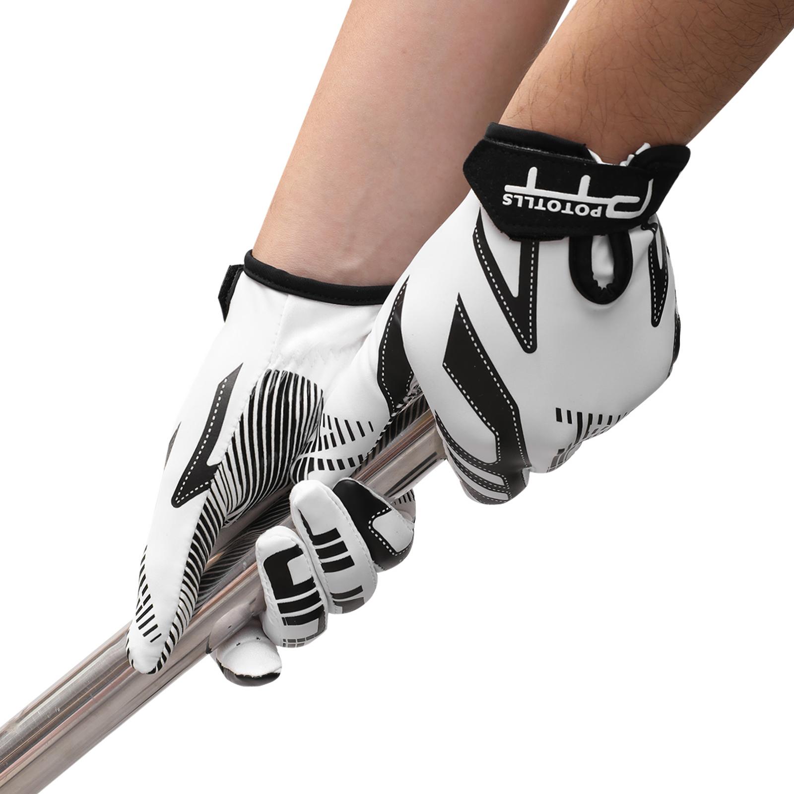 1 Pair Premium Golf Gloves, High Grip Breathable Full Finger Golf Gloves for Men Women, Flexible All Weather Golf Gloves for Adult Golfers