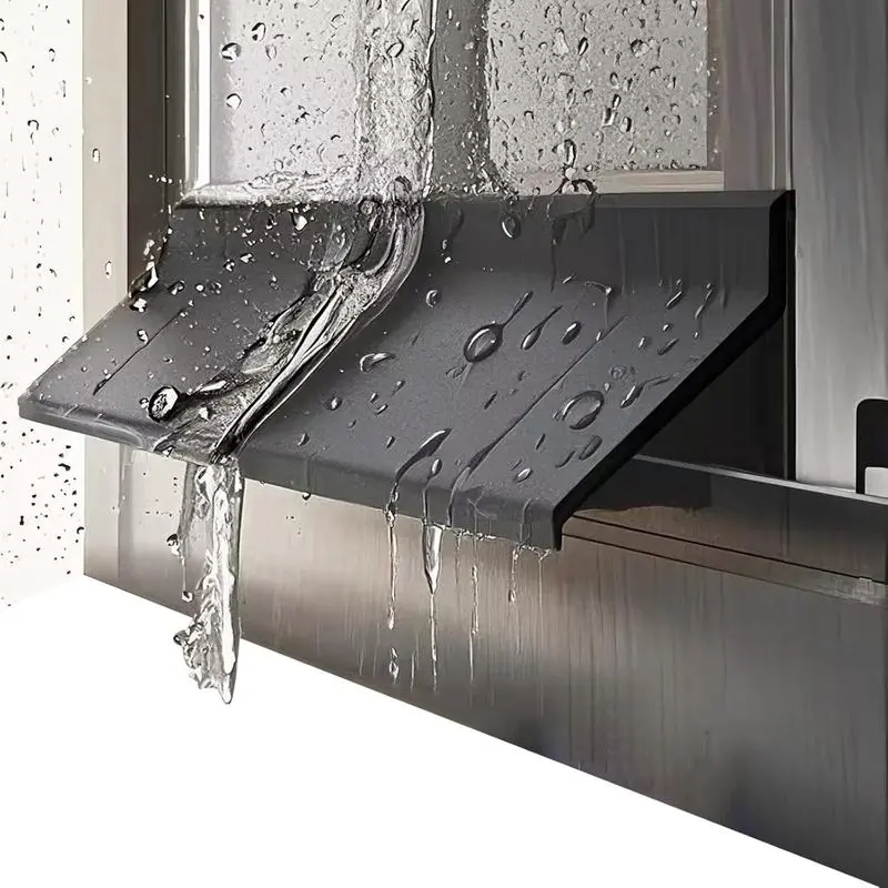 Self-adhesive rubber water barrier strips, waterproof and anti-seepage sealing strips for outdoor balconies, waterproof barrier strips for doors and windows, rain protection strips for household and vehicle use(4m*4.5cm)