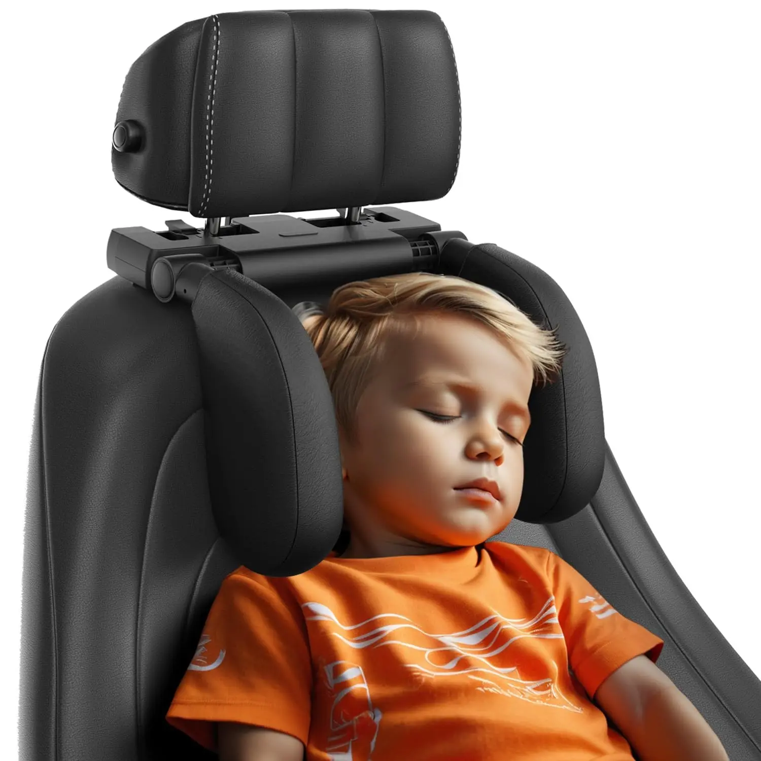 Thickened Memory Foam Car Headrest Pillow, 180° Adjustable Neck Support, Travel Sleeping for Kids & Adults(Gift)
