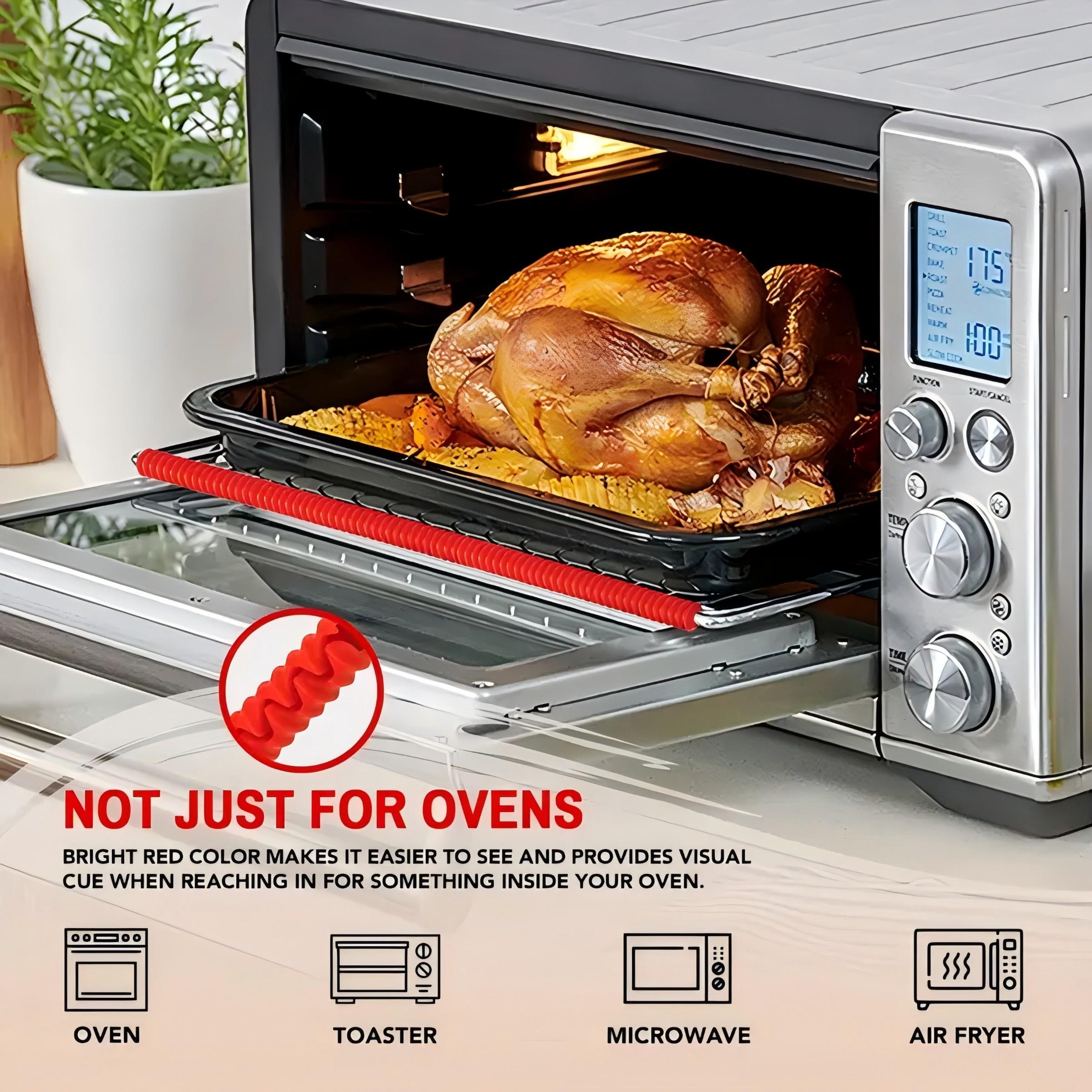 2-Pack Oven Rack Edge Protectors, Heat Resistant, Burn Proof, Kitchen Safety Tools, RV Kitchen Counter Enhancements, Protective Strip