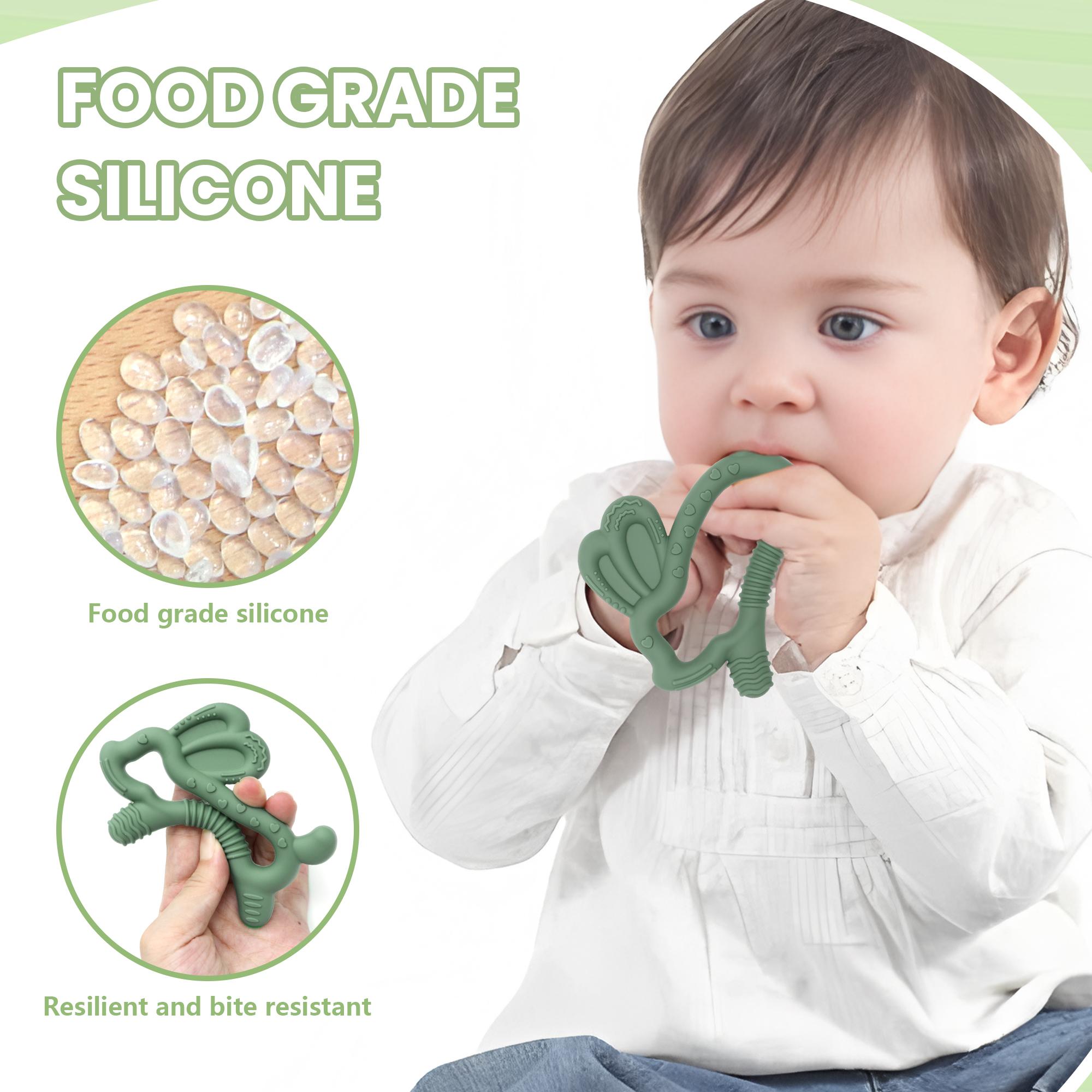 Baby Teething Toy, Easy to Grip Rabbit Silicone Teether, Comfortable & Safe Design, Perfect for Soothing Baby Gums