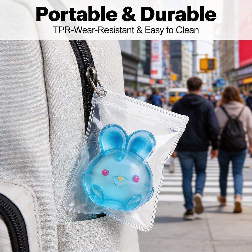 1/3 PCS Cute Bunny Squishy Fidget Toy, Bunny Squeeze Stress Ball, Decompression Squeeze, Anxiety Squishies, Anxiety Relief Products, Fidget Cube Stress Relief, Bunny Fidget Stress Balls for Gifts Office Schools and Daily Relaxation