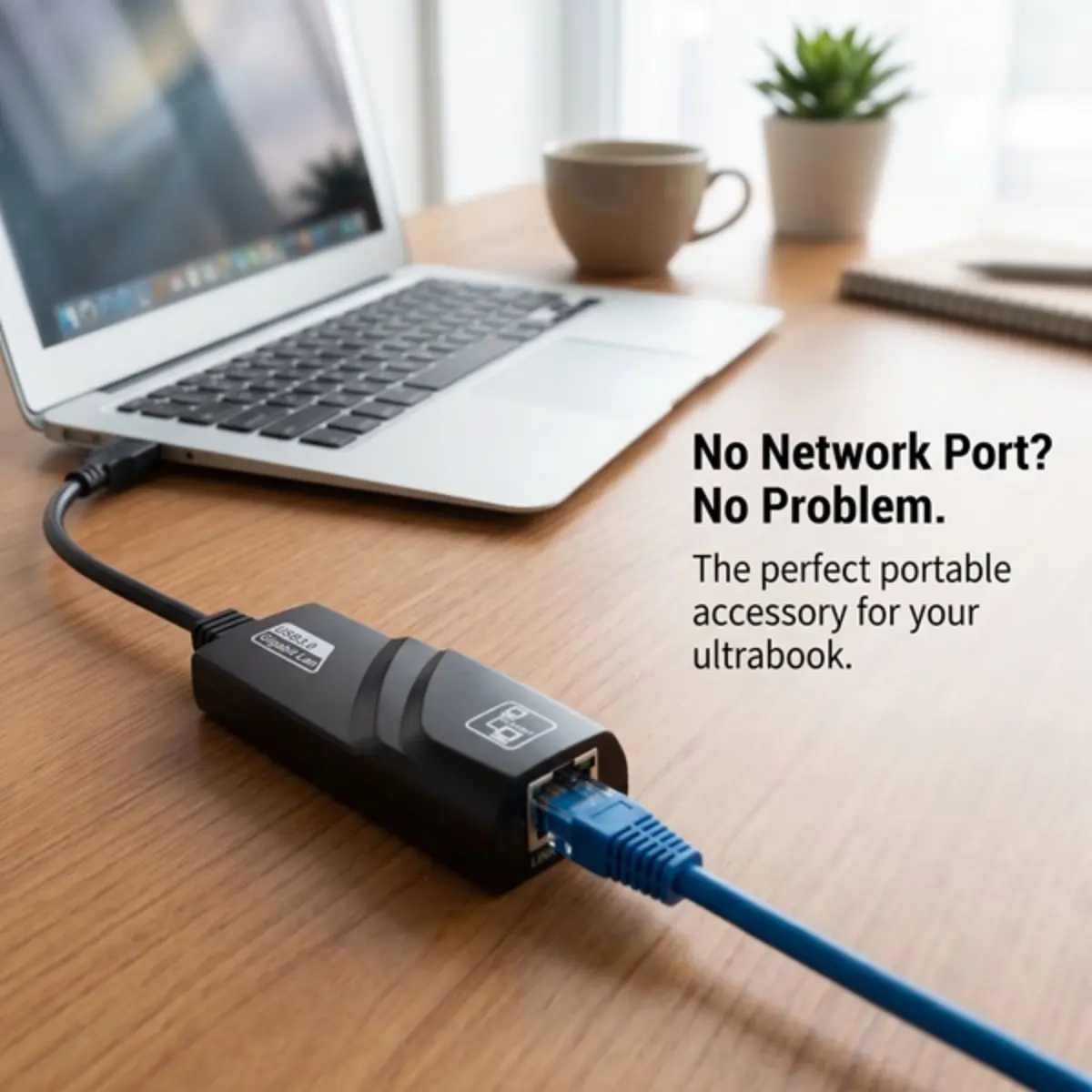 USB 3.0 to Gigabit Ethernet Mobile Accessory - Compact RJ45 Port Wired LAN Adapter for Laptops, MacBooks, Fast Connection for Office & Travel Devices