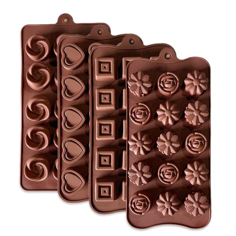 4 Pcs Chocolate Candy Mold, Slicone Baking Mold, Candy Mold Silicone, Non-Stick Surface Can Be Easily Demoulded, Suitable for Making Jelly Candy, Truffle Chocolate, Bath Balls and Candles. Kitchen Baking Appliance.