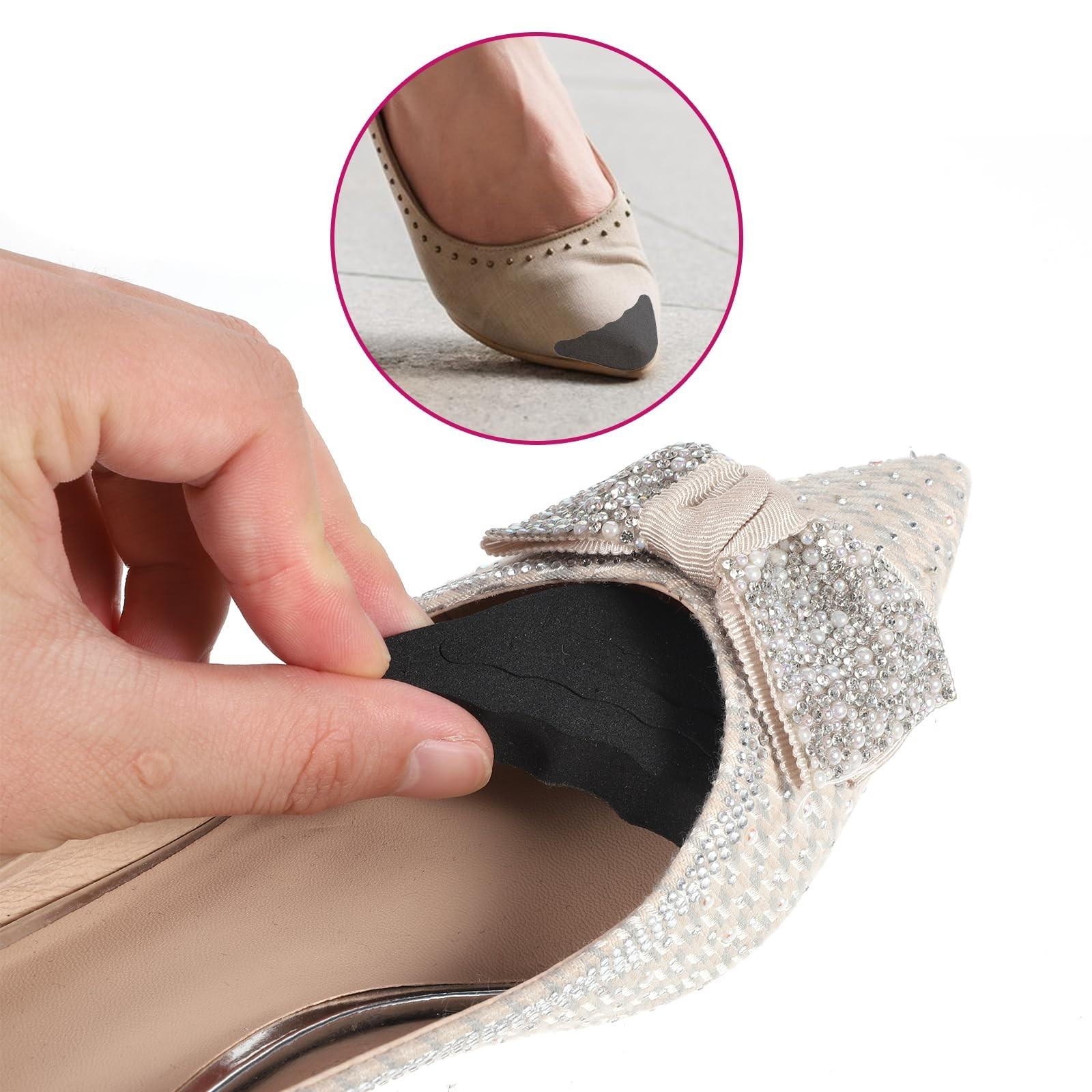 2 Pairs Adjustable Toe Filler Pads. Soft Sponge Toe Cushion Inserts Fit High Heels, Casual Shoes, Flat Shoes And Sneakers. Reusable Toe Gap Fillers For Loose Shoes, Effectively Improve Wearing Comfort. Toepads