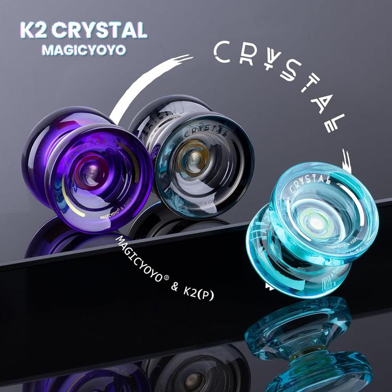 MAGICYOYO K2 Crystal - Professional Responsive Yoyo for Kids Beginners with Extra Unresponsive Yoyo Bearing, Pro Plastic Trick Yoyo for Adults+12 Yoyo Stings+Bearing Removal Tool+Storage Bag MAGICYOYO K2 Crystal - Professional Responsive Yoyo for Kids Beginners with Extra Unresponsive Yoyo Bearing, Pro Plastic Trick Yoyo for Adults+12 Yoyo Stings+Bearing Removal Tool+Storage Bag