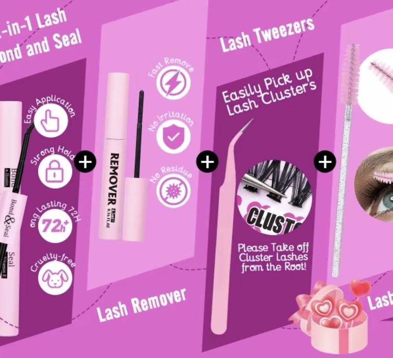 DlY Eyelash Extension Kit Summer Style,320 Pcs D Curl Clusters Individual FalseEyelashes, Mixed 9-1ómm, with LashBond & Seal, Eyelash Tweezers, EyelashRemover, Eye Makeup EnhancementProducts,Dly Lash Extensions at Home,Mother's Day Gift DlY Eyelash Extension Kit Summer Style,320 Pcs D Curl Clusters Individual FalseEyelashes, Mixed 9-1ómm, with LashBond & Seal, Eyelash Tweezers, EyelashRemover, Eye Makeup EnhancementProducts,Dly Lash Extensions at Home,Mother's Day Gift