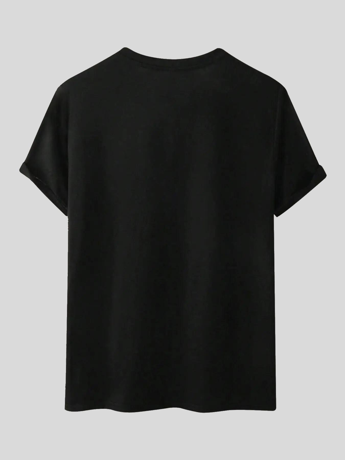 Men's Casual Summer Short Sleeve T-Shirt with Unique Print, Lightweight and Breathable Fabric for Daily Wear, Stylish Streetwear Graphic Tee for Any Occasion