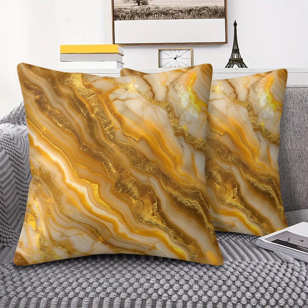 Marble Print Throw Pillow, Modern Luxury Decorative Pillow, Soft Square Cushion with Zipper Closure, Ideal for Sofa, Living Room and Bedroom Decor, Perfect Gift for Fluid Art Enthusiasts