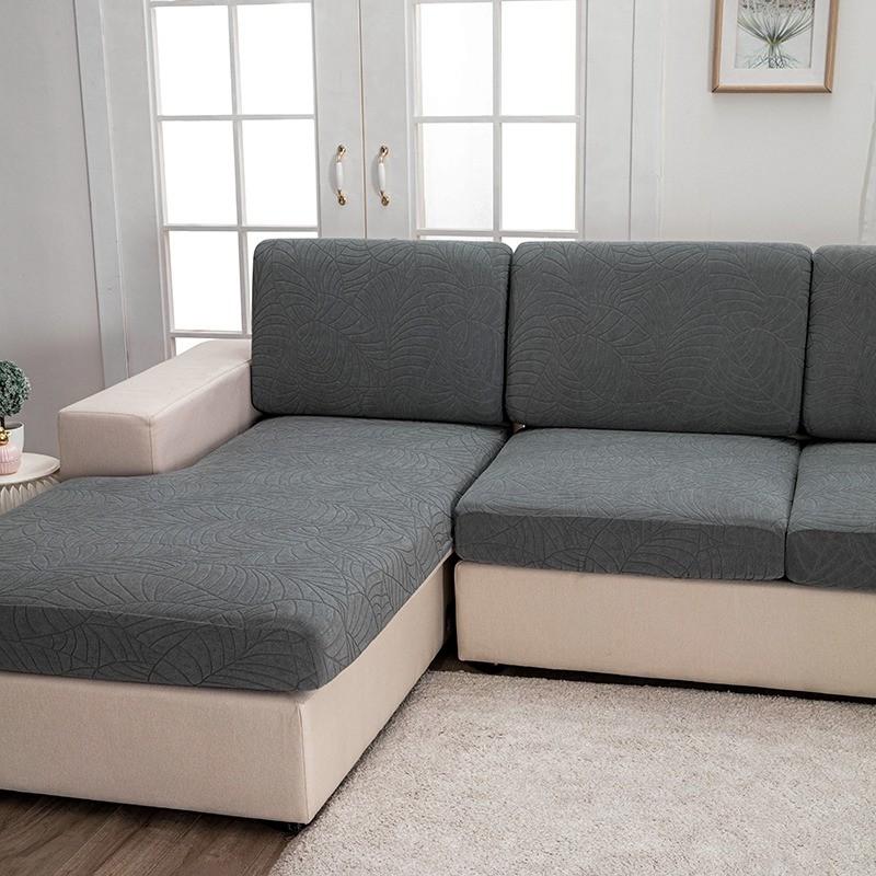 Waterproof Large Leaf Print 3D Stretch Sofa Cushion Cover, All-Season Dustproof Sofa Cover, Pet-Friendly Anti-Scratch Furniture Protector for Dogs & Cats, Ideal for Living Room & Bedroom Home Decor, Parties & Festivals.