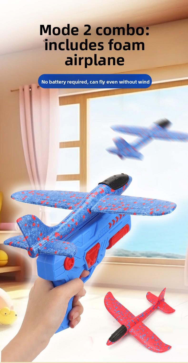 Colorful, durable foam airplane launch toy, 1 set of outdoor fun hand-thrown airplane toys, children's outdoor sports toys, birthday gift for boys and girls
