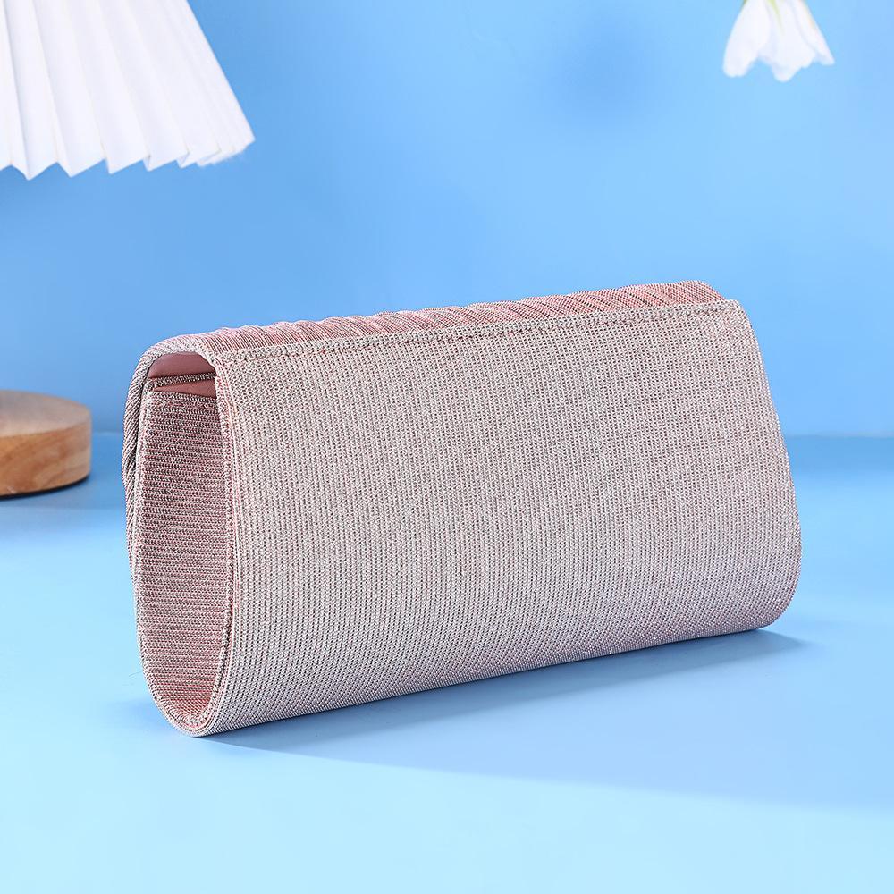 FringeFlutterSparkly Sequin Evening Bag | Pleated Chain Clutch for Prom, Wedding & Date Night