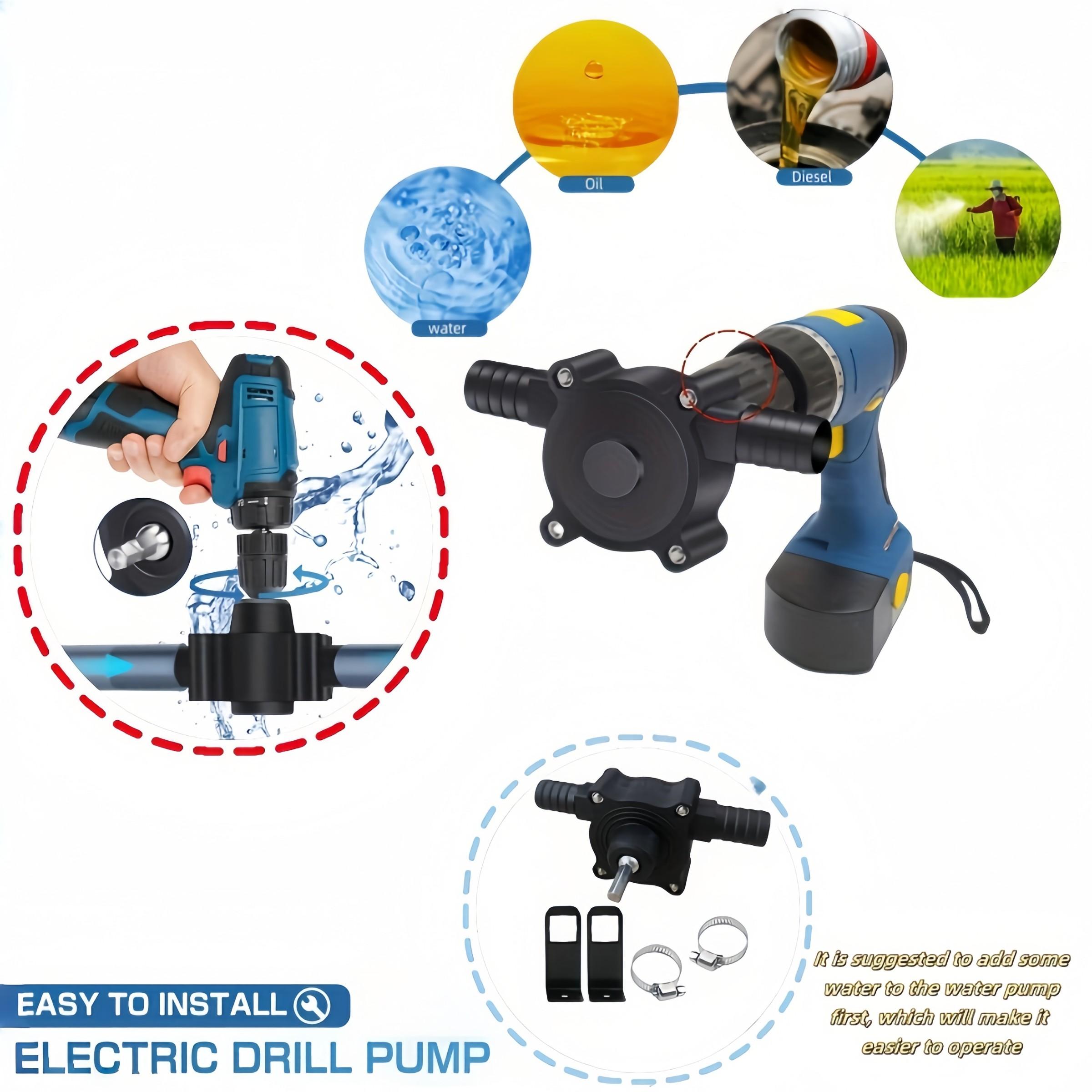 Portable Manual Liquid Pump, Durable Multi-Use Water Oil Pump, Garden Construction Agriculture Connector, Well Pond Basement Bucket Drill Electric Hand Pump, Liquid Transfer Pump, Handheld Pump
