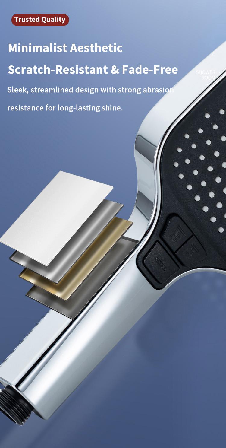 High-pressure multi-mode handheld showerhead&Square large-panel showerhead, power wash, shower head with ON/OFF switch for pets bath with 1.5m hose,shower bracket,Shower, bathroom supplies.
