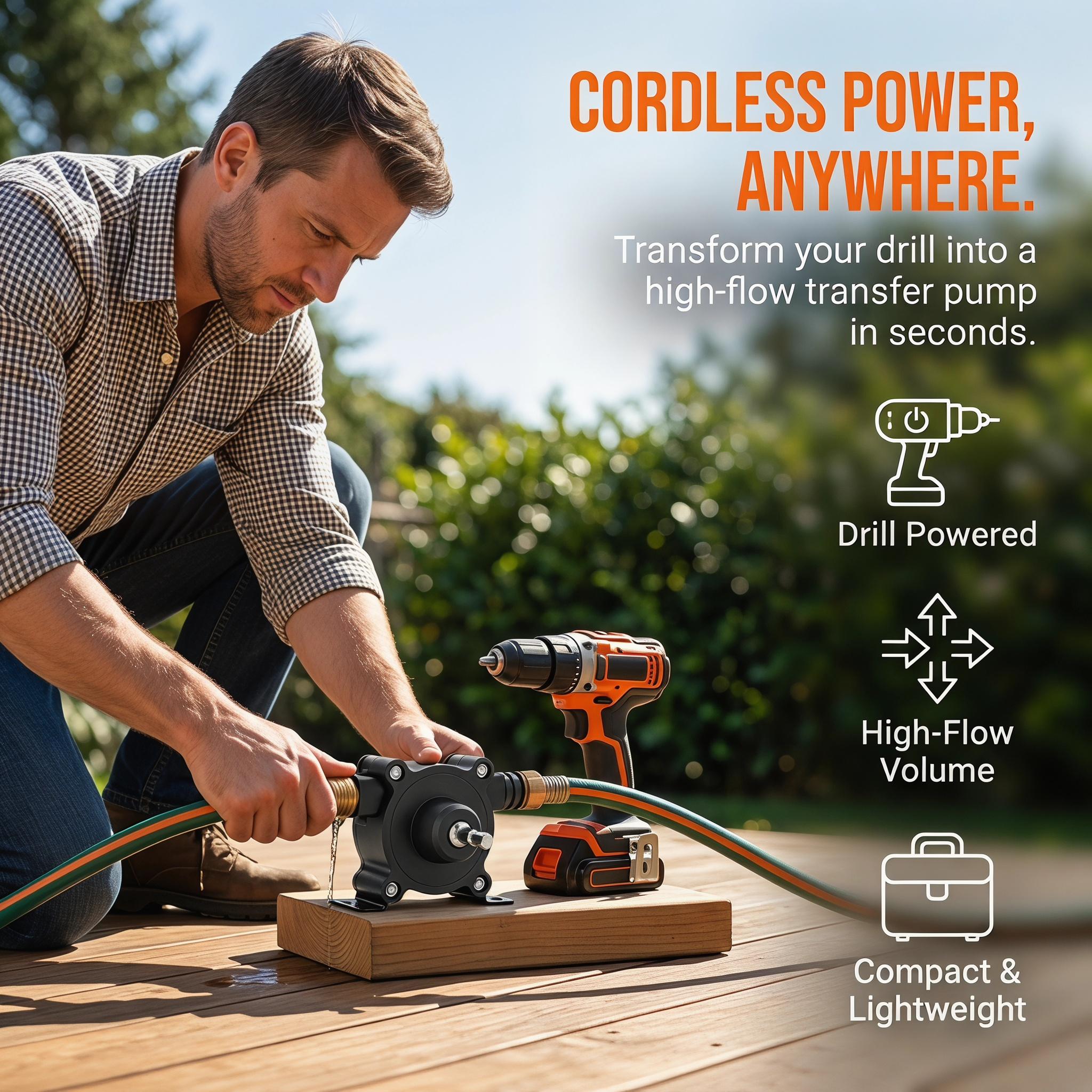 Mini Electric Drill Pump Portable Hand Drill Powered Water Pump Diesels Oil Fluid Water Hand Self-Priming Transfer Pumps Quick Pumping Speed home garden outdoor Pump Drill Operated -YY0