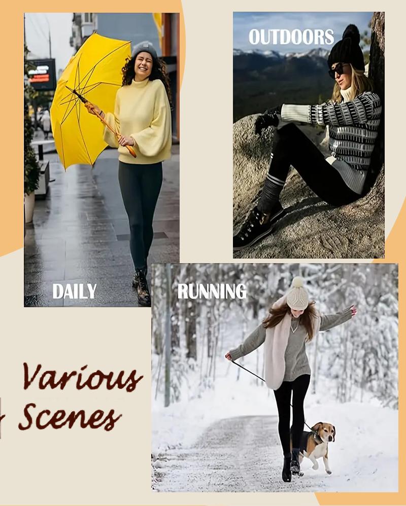 4pcs Cozy Thermal Pants - Soft, Comfy, Slim-Fit, Plush Lined, Elastic Waistband, Warm, Fleece-Lined, Winter Lingerie & Sleepwear for Women