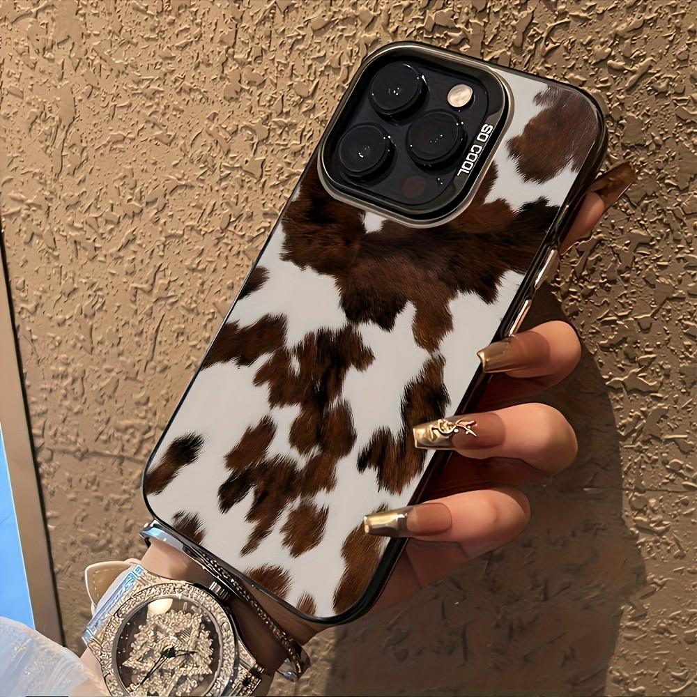 Classic Creative Cowhide Camo Pattern iPhone Case, All-Around Shockproof Phone Protection, Durable Design for Smartphone Users, Perfect Gift for Tech Lovers, Phone Cover, Shockproof Protective Cover