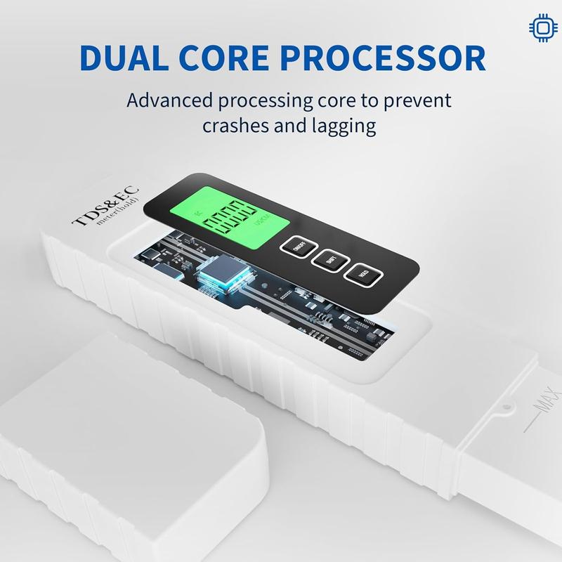 2026 Upgraded 4-in-1 Digital TDS Meter - Digital Water Quality Tester for TDS, EC and Temperature (°C/°F) | 0-9990 ppm Range | Suitable for Drinking Water, Reverse Osmosis Systems, Aquariums and Swimming Pools inflatable pool Modern