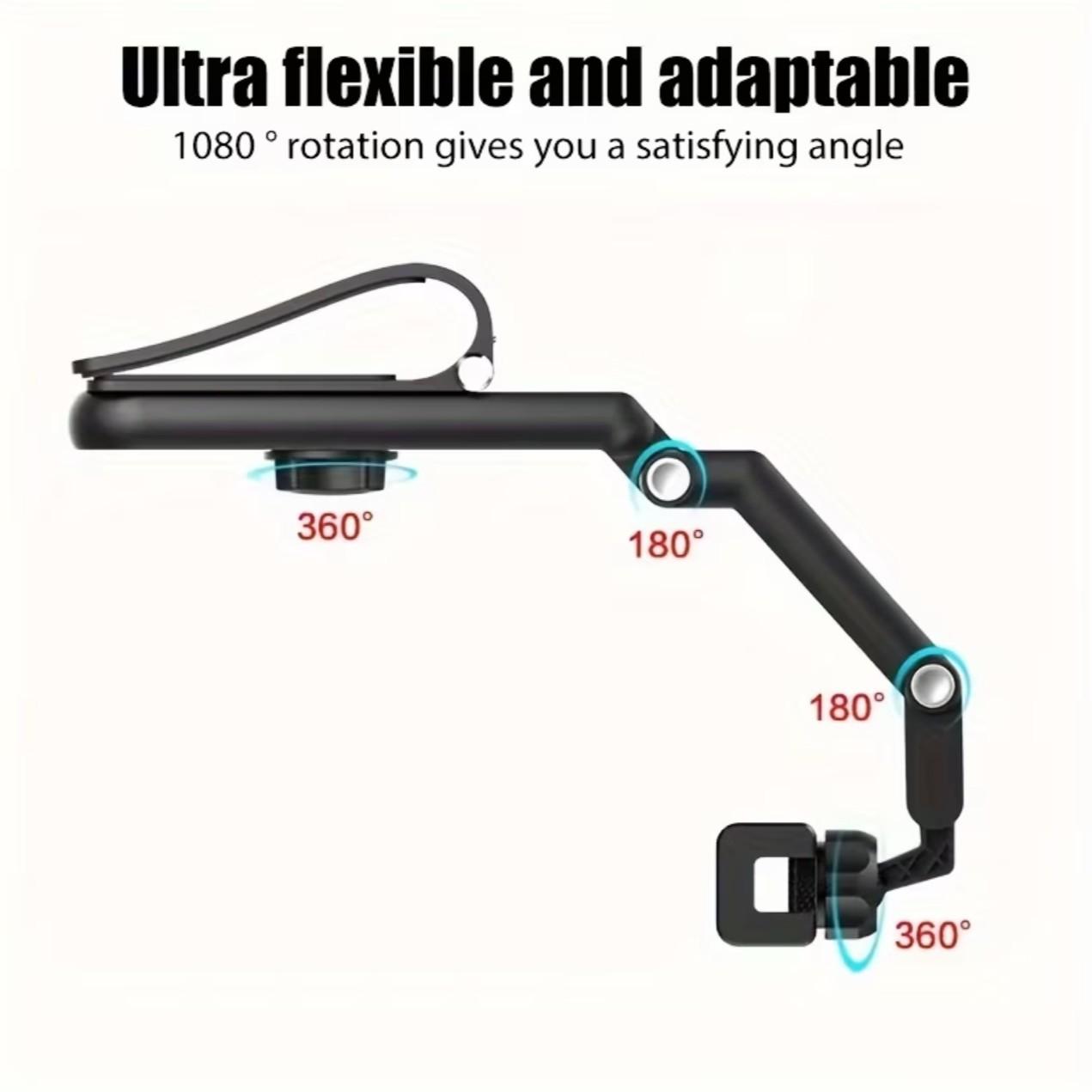 Rotatable Car Sunshade Phone Holder, Universal Multi-Function Car iPhone Mount, Phone Compatible Automotive Interior Accessory