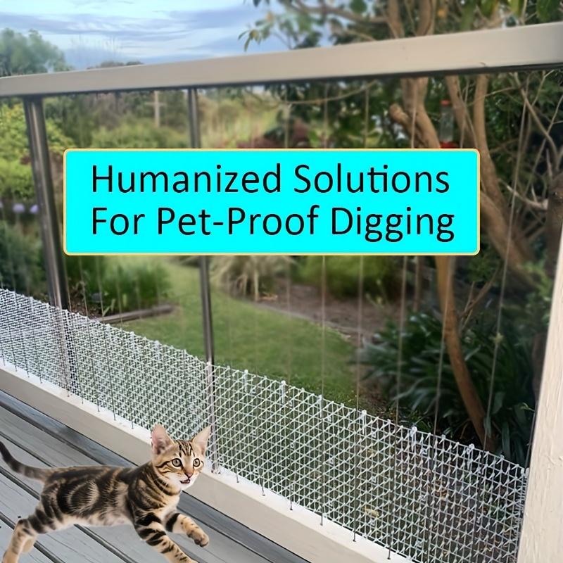 4m Anti-Cat Net & Deterrent Mat Roll, Outdoor Plastic Fence for Balcony, Roof, Garden & Flower Beds, Pet Barrier to Keep Cats Away