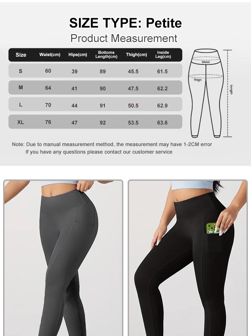 4pcs High-Waisted Seamless Yoga Leggings with Pocket - Butt Lifting, Elastic, and Squat-Proof - Comfortable Women's Activewear for Fall & Winter, Wide Waistband, and Flattering Silhouette