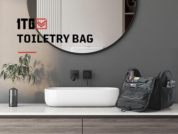 1TG TACTICAL Large Capacity Toiletry Bag Travel Bag with Hanging Hook for Men and Women Waterproof Travel Cosmetic Bag Bathroom Storage Bag for Brushes Set,Full-Sized Shampoo,Toiletries  - TikTokShopBacktoSchool