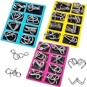 Fun Metal Chinese Ring Puzzle Intelligent Brain Teaser IQ Logic Game for Children Adult Family Entertainment Educational Toy