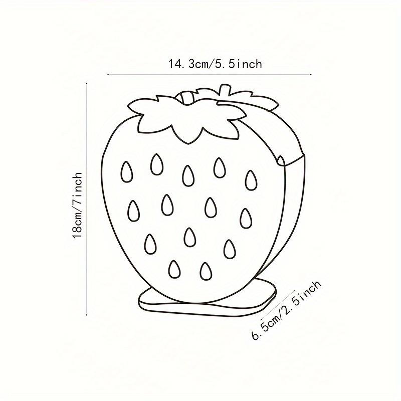 1pc Strawberry-shaped Kitchen Utensil Rack - Multifunctional Storage Box with Drainage