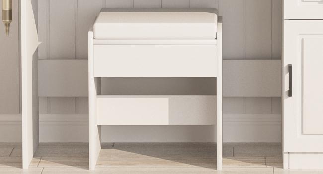 Vabches Vanity Desk Large Vanity Table With Glass Top And Lots Storage