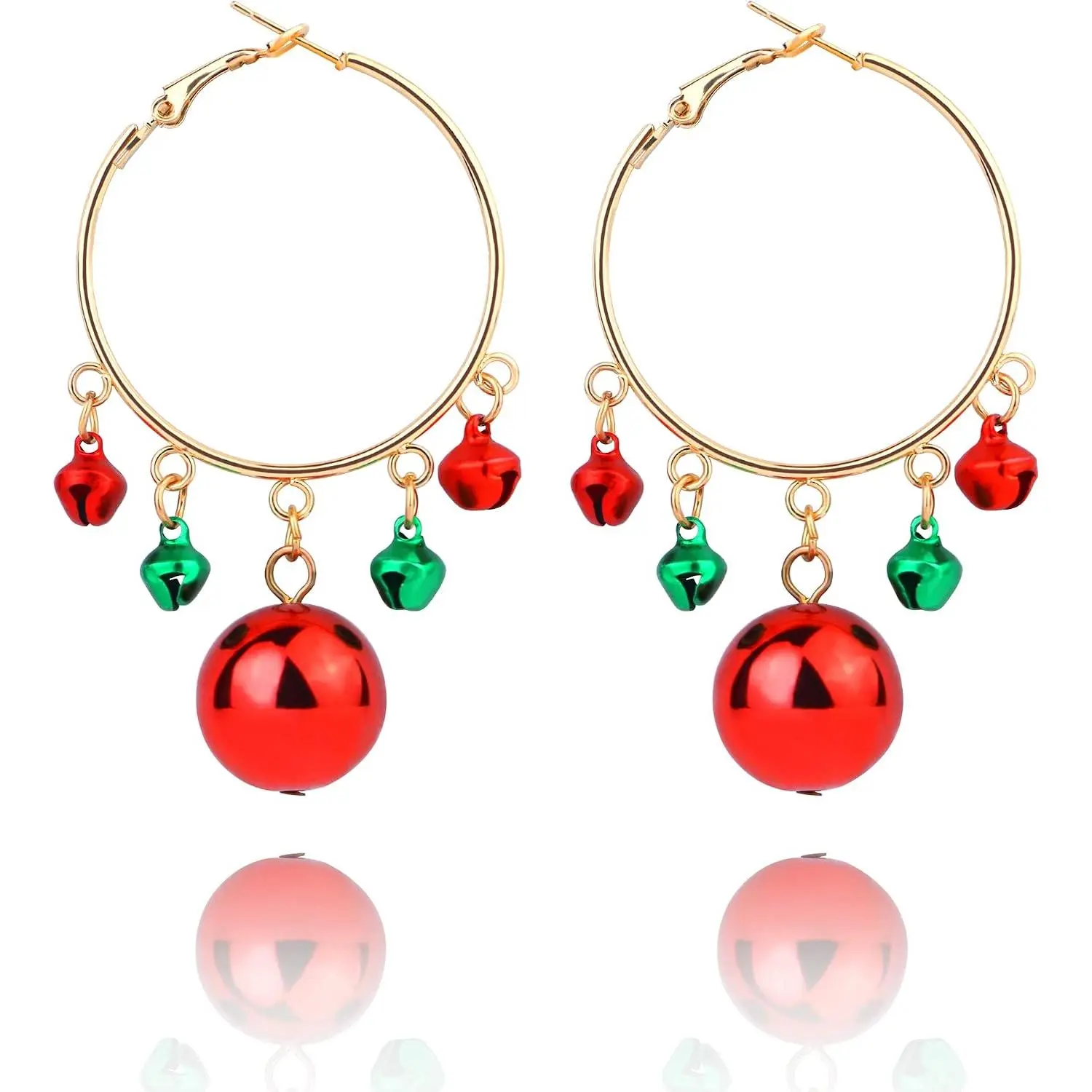 Christmas Earrings for Women, Candy Earrings Santa Xmas Gifts | Christmas Bow Earrings with , Christmas Hoop Earrings, Xmas Accessories Ornaments for Ugly Sweater Party Holiday